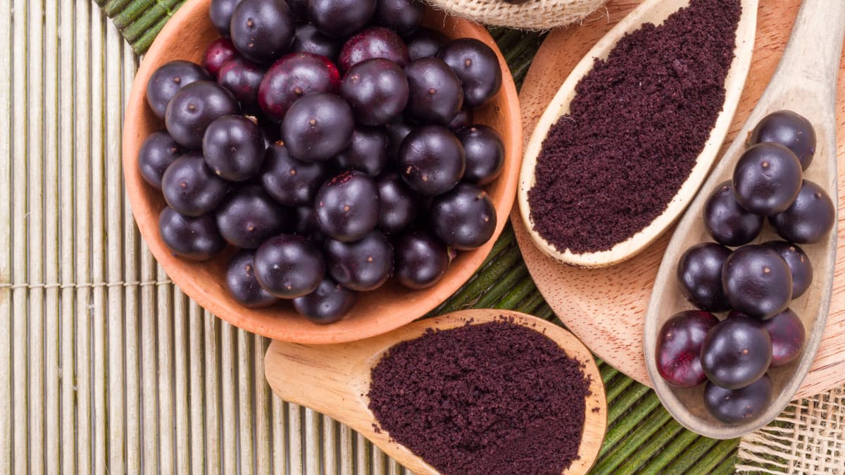 Baies et poudre d'açaï