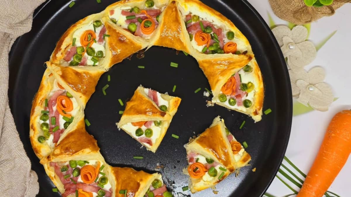 Couronne feuilletée printanière