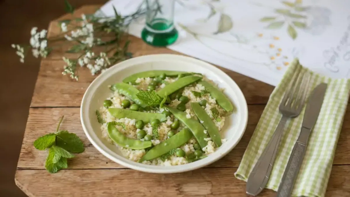 Boulghour aux pois gourmands