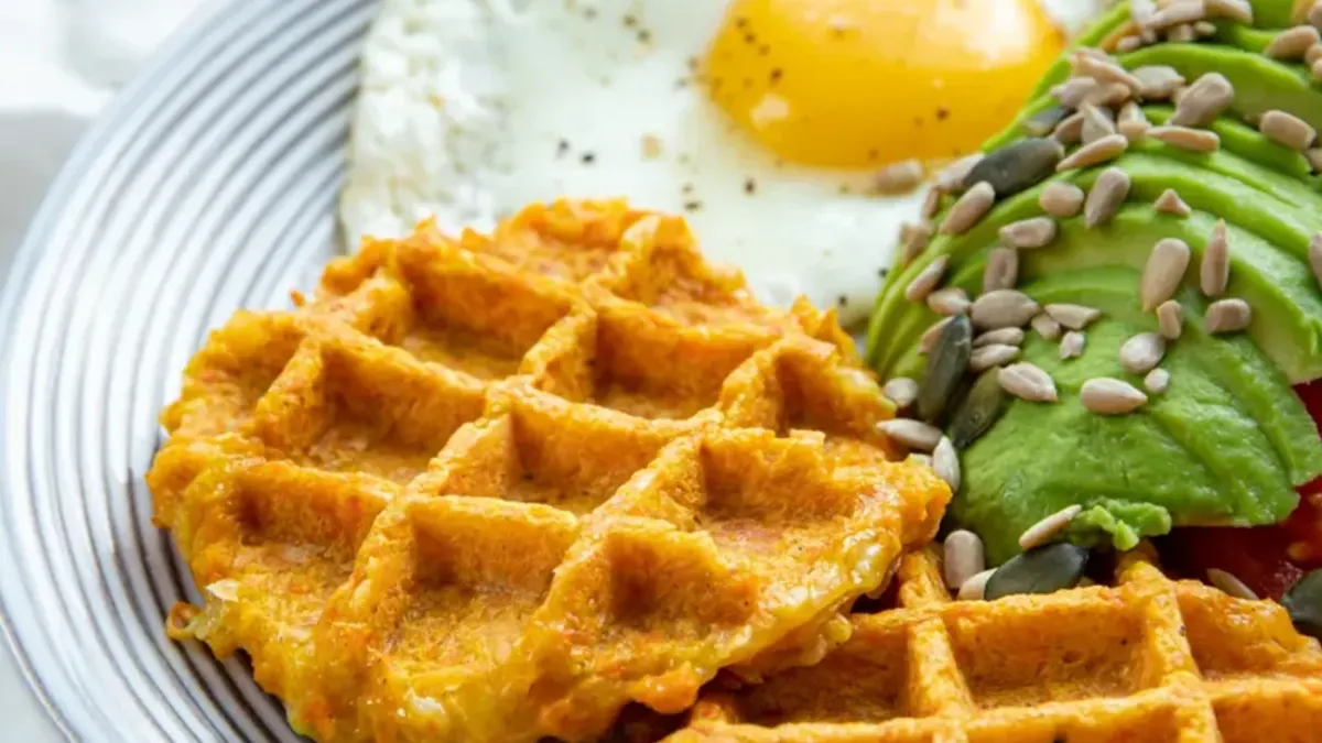 Gaufres salées aux carottes