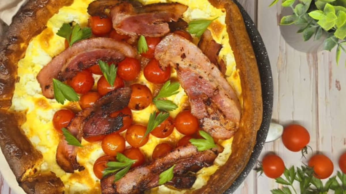 Pancake géant salé