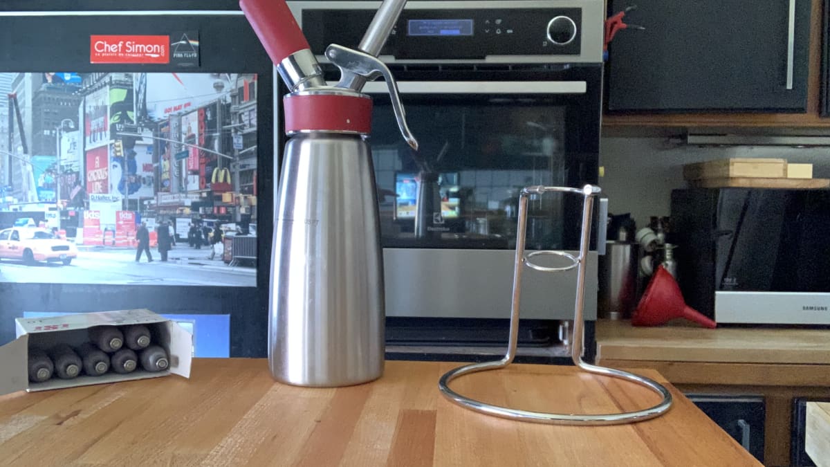 Siphon dans la cuisine du Chef Simon