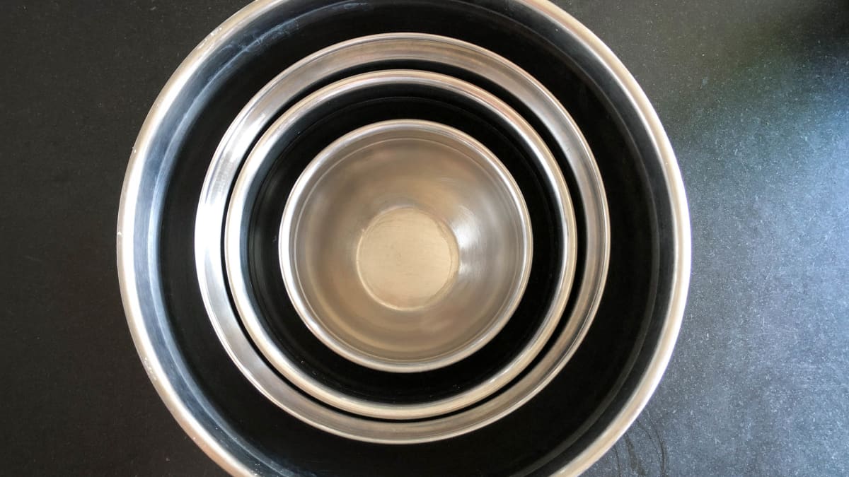 Calottes en inox de différente tailles