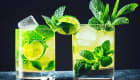 2 verres de cocktails virgin mojito