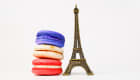 Macarons tricolores et Tour Eiffel