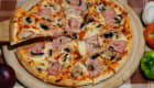 Pizza jambon et champignons