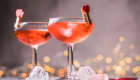 Cocktails roses pour deux pour la Saint-Valentin