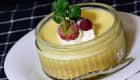 Crème au citron, framboises et menthe