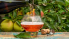 Verre de cidre rosé