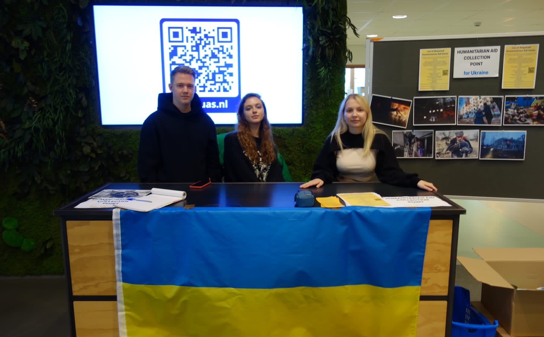 Oekra&iuml;ense HvA-studenten zamelen hulpmiddelen in voor hun landgenoten