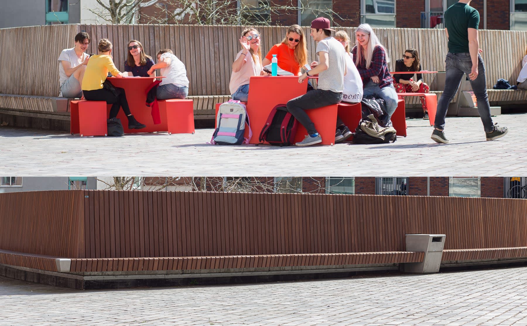 Lenteweer op de campus &ndash; met en zonder chillende studenten