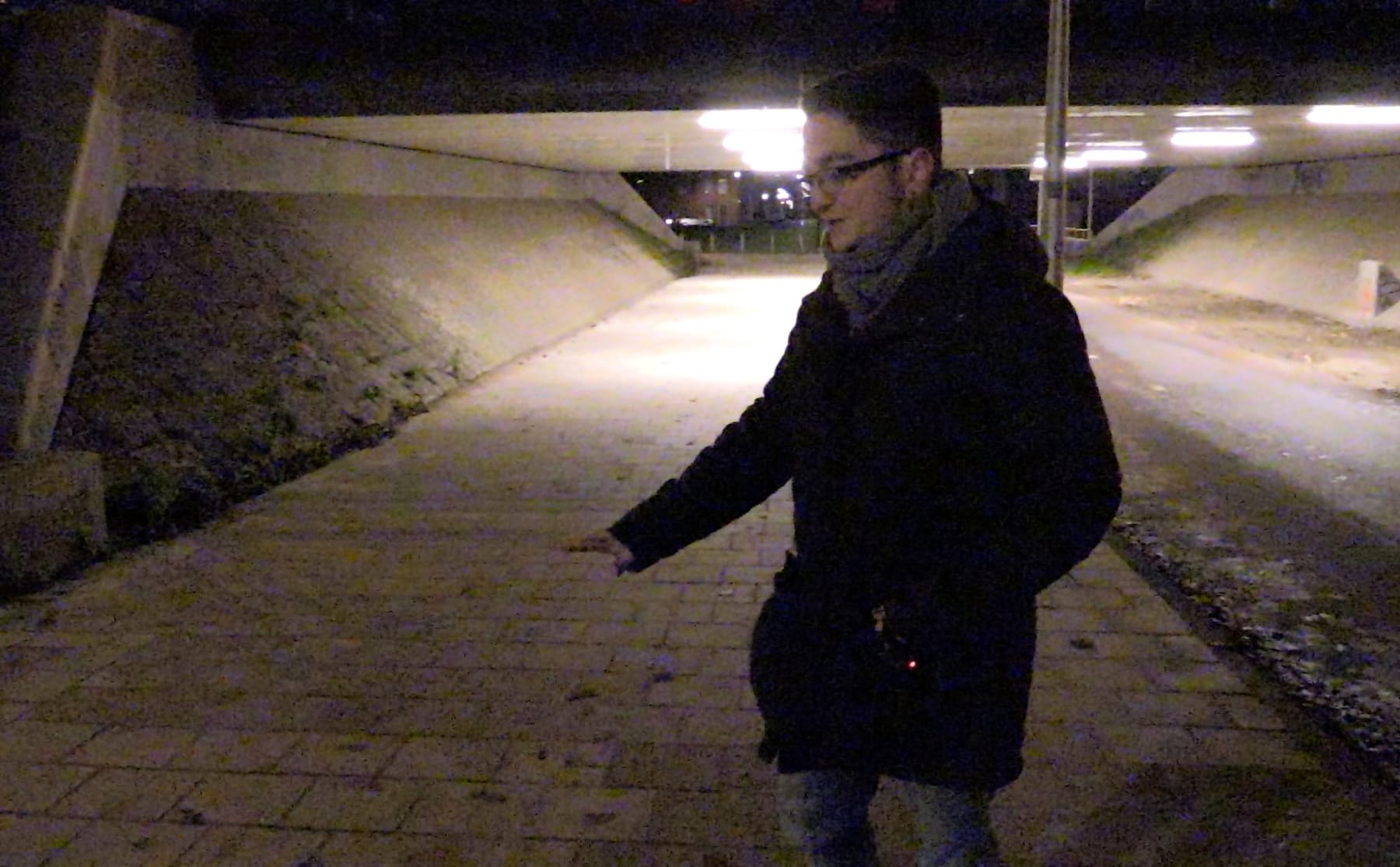 Hier werd Steven overvallen met een mes en een pistool