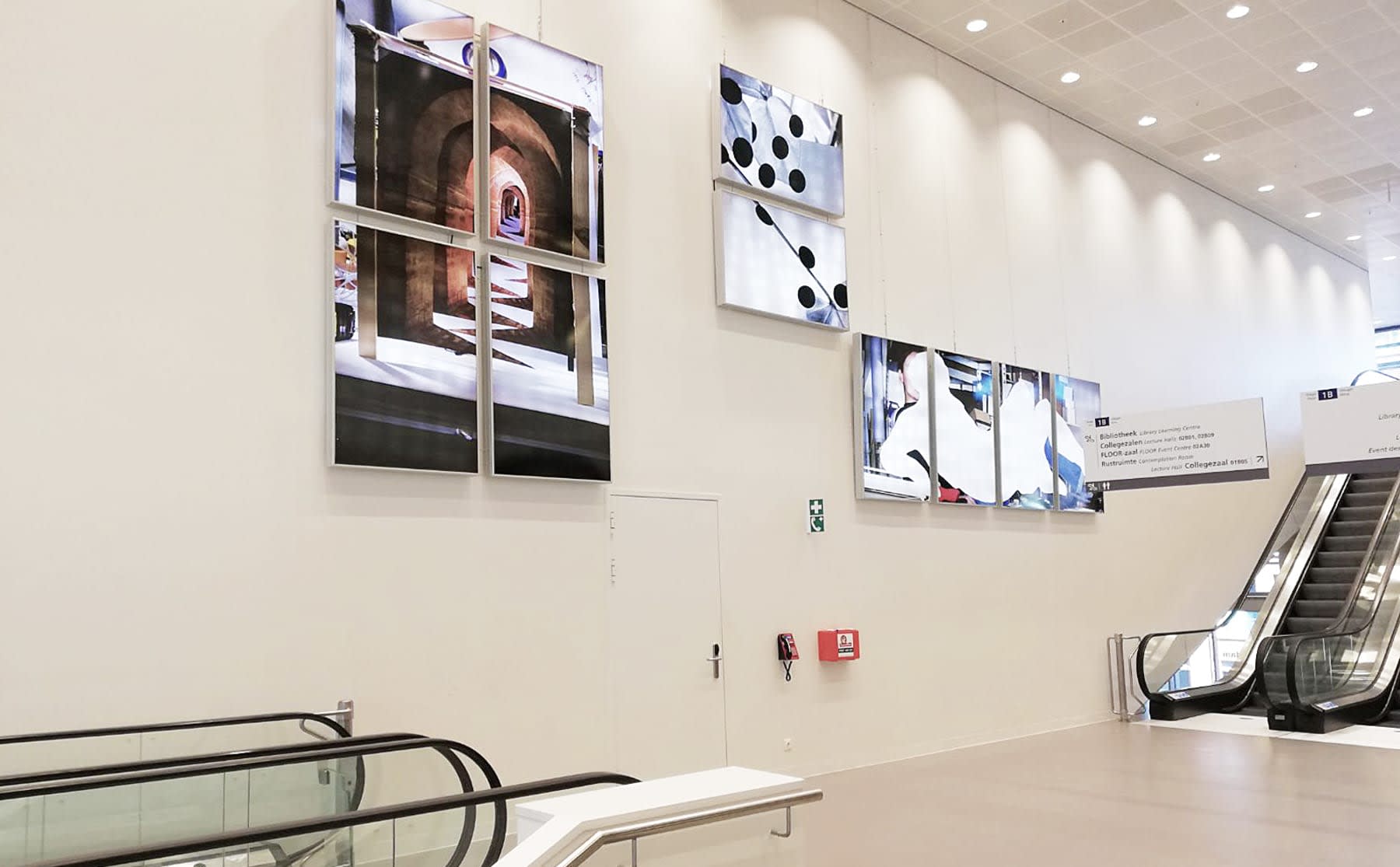 Kunstwerk Wibauthuis: combi van reclameborden en muurschilderingen