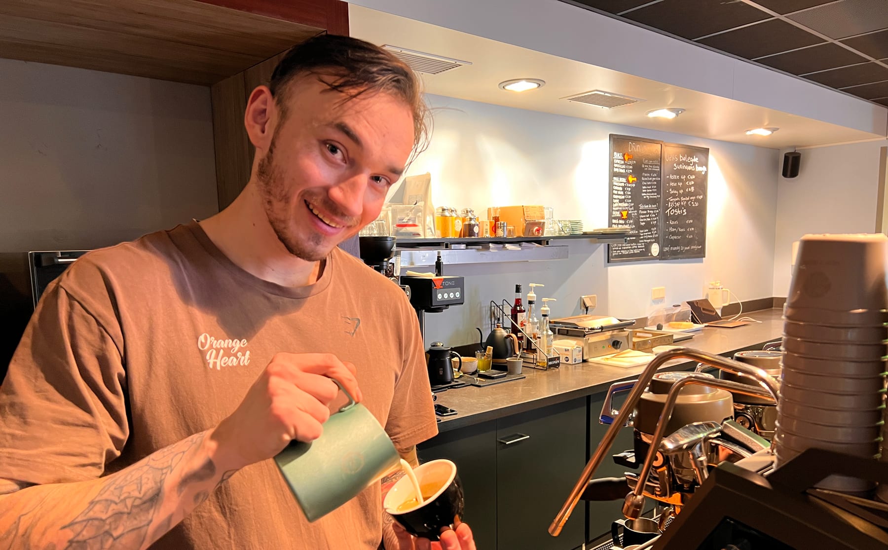 Ondanks droomplek stopt Mitchell met koffiebar Orange Heart: ‘Heb een traantje gelaten’