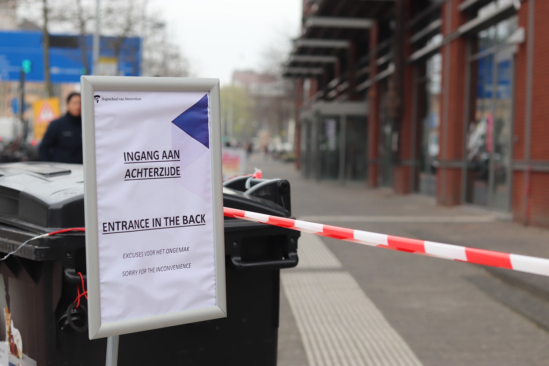 Wibauthuis opnieuw afgezet, stenen naar beneden gevallen