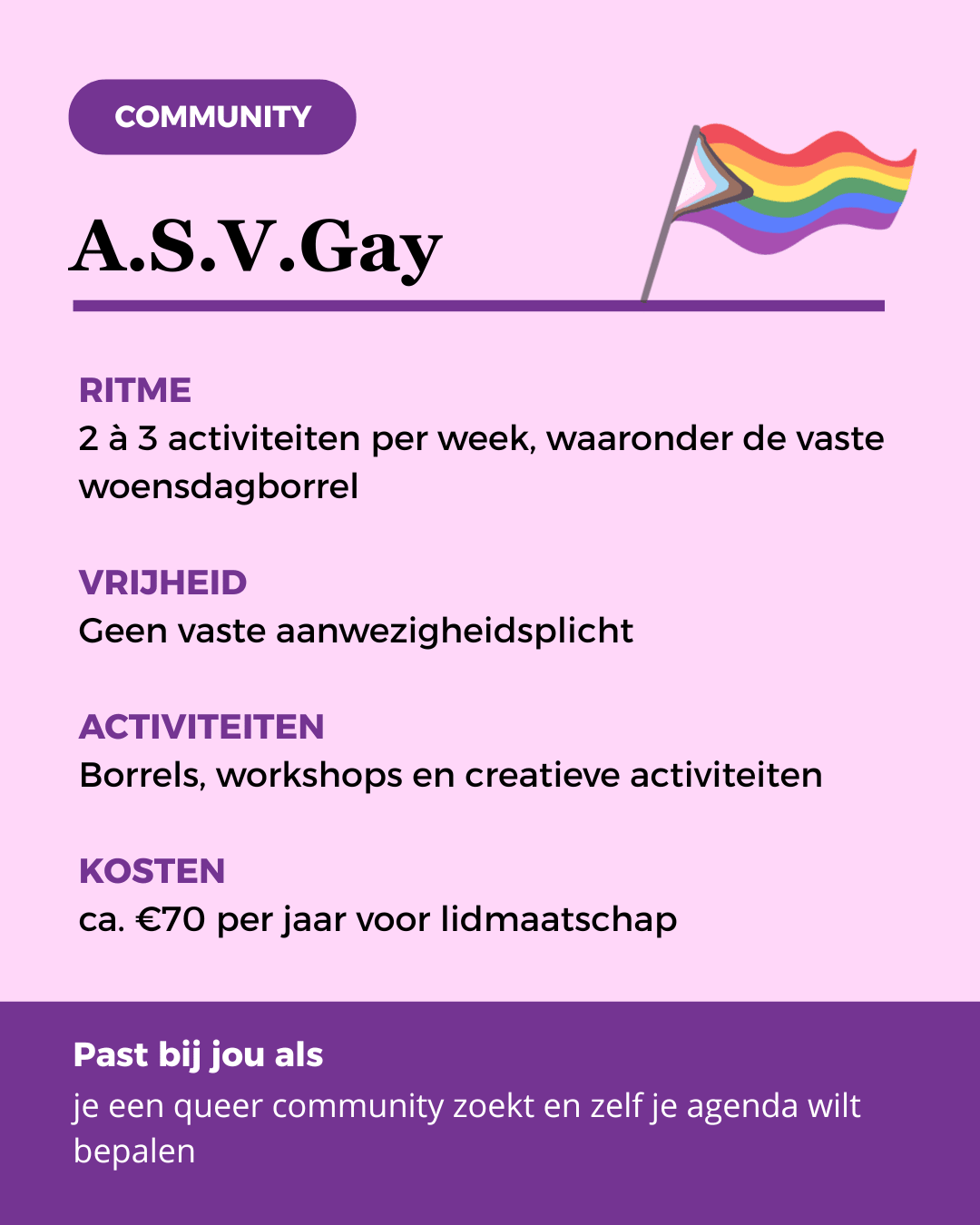 Gezelligheidsvereniginng Borrels op dinsdag en vrijdag veel vrijheid in aanwezigheid IK-week ca 60 tot 70 euro