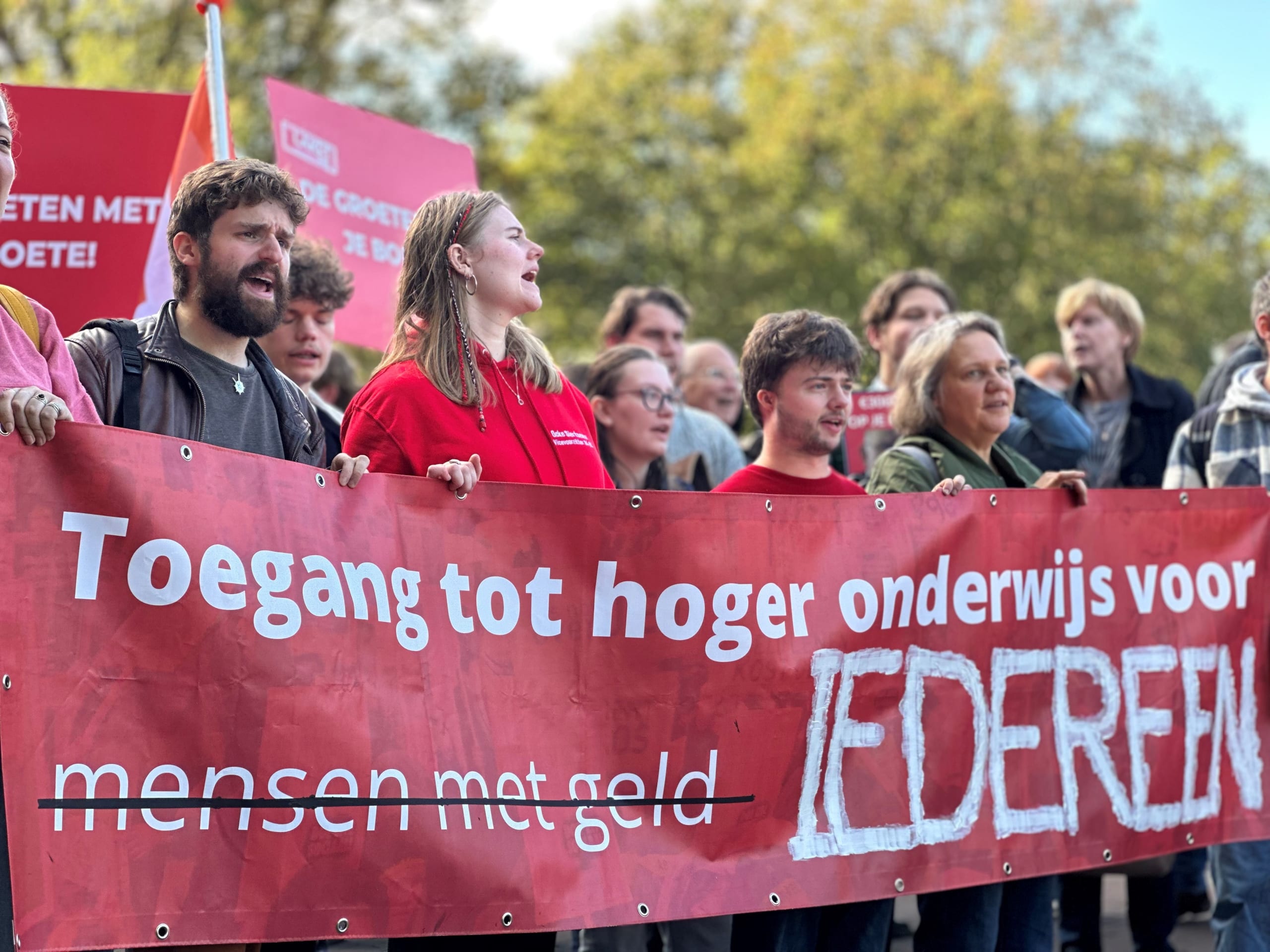 LSVB_protest_untjb3 Rente studieschuld naar hoogste niveau in tijden: ‘Dit is een verbroken belofte’