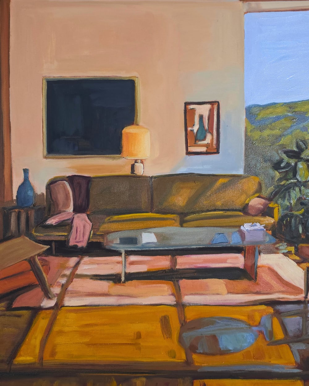 Surface detail of a painting by Lazlo Abonyi