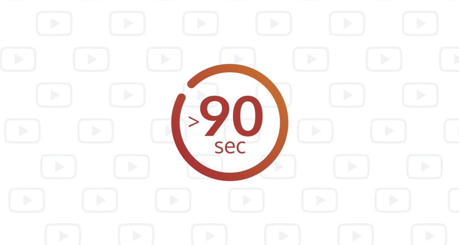 When is a video over 90 seconds appropriate?