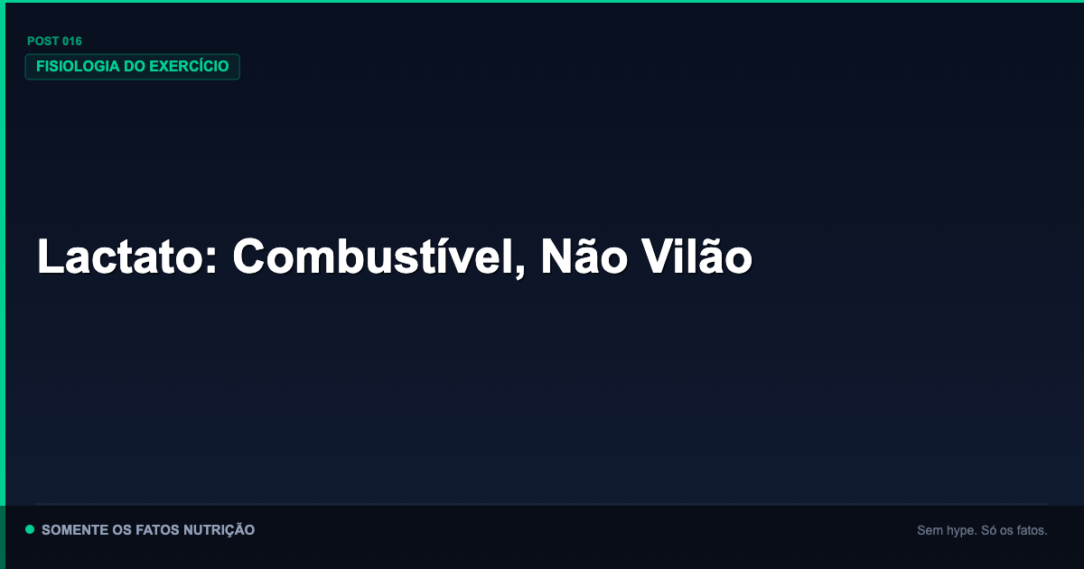 Lactato não é lixo metabólico — é o combustível que o seu coração prefere