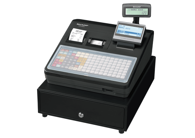 Cash register with flat keyboard - Black