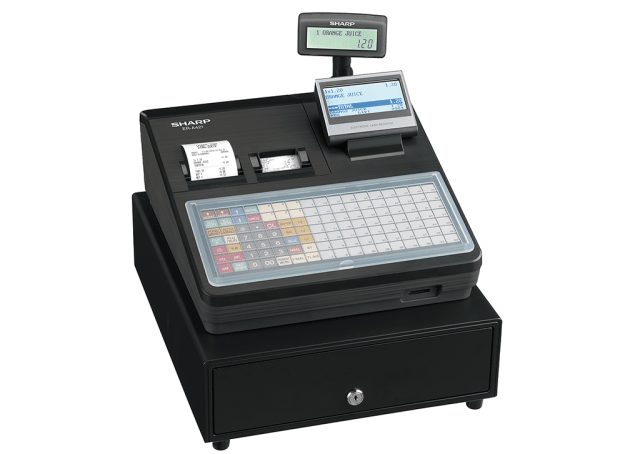 Cash register with flat keyboard - Black