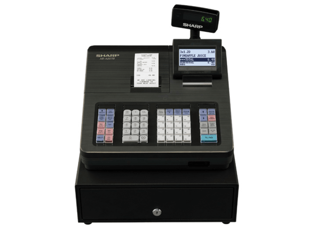 Cash register with raised keyboard - Black