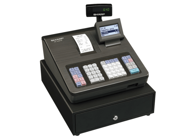 Cash register with raised keyboard - Black