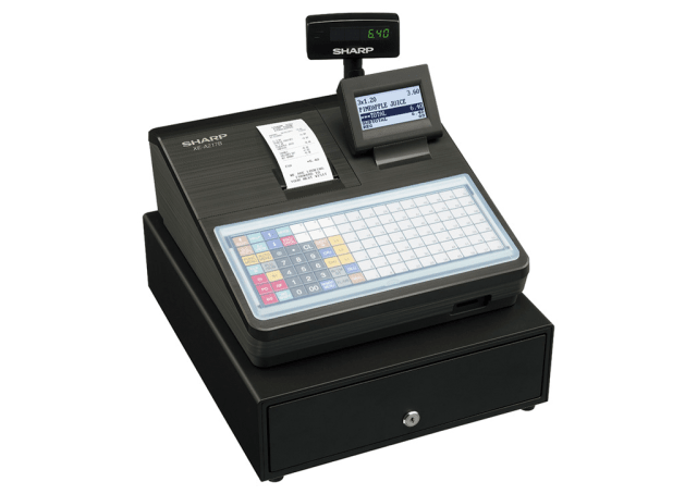Cash register with flat keyboard - Black