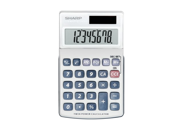 8 Digit Twin Power Pocket Calculator