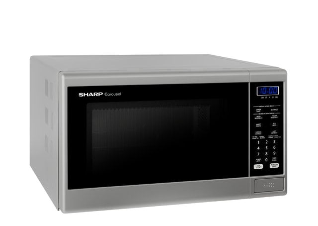 800W Compact Microwave - Silver