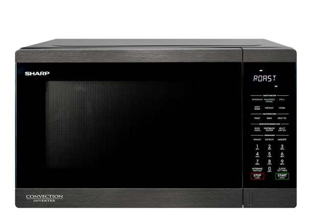 1100W Inverter Convection Microwave - Black Steel