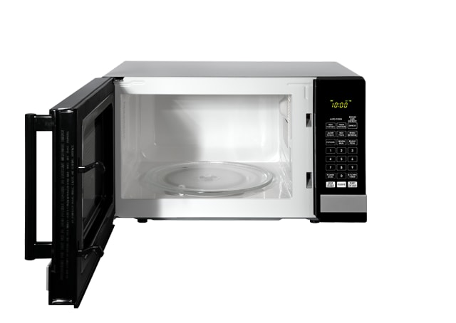 800W Compact Microwave - Black/Silver