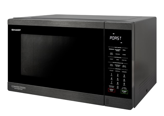 1100W Inverter Convection Microwave - Black Steel