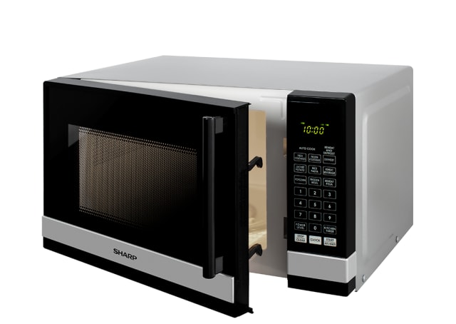 800W Compact Microwave - Black/Silver
