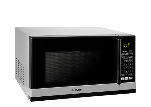 800W Compact Microwave - Black/Silver
