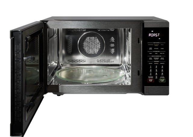 1100W Inverter Convection Microwave - Black Steel