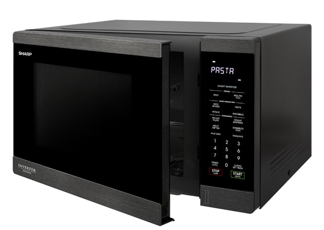 1200W Inverter Microwave - Black Steel