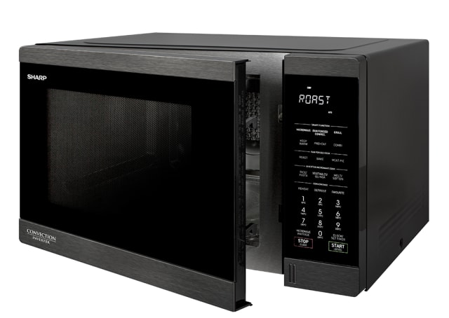 1100W Inverter Convection Microwave - Black Steel