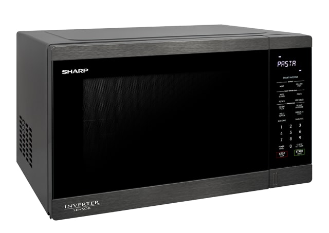 1200W Inverter Microwave - Black Steel