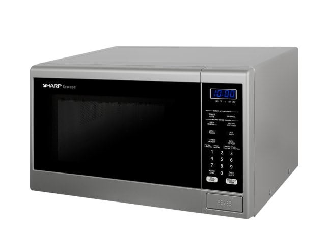 800W Compact Microwave - Silver
