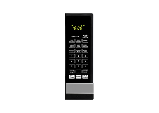 800W Compact Microwave - Black/Silver