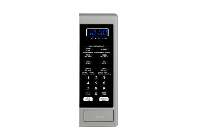 800W Compact Microwave - Silver