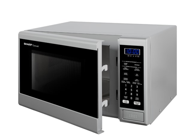 800W Compact Microwave - Silver