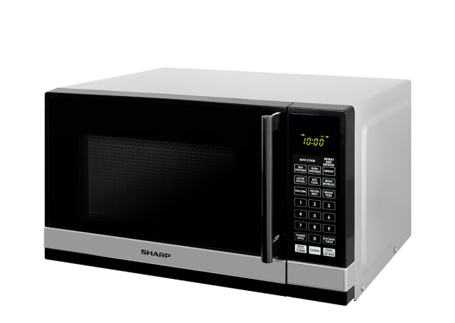 800W Compact Microwave - Black/Silver