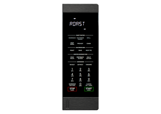 1100W Inverter Convection Microwave - Black Steel