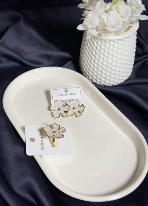 Floral Earings & Ring Set