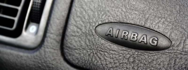 vue rapprochée inscription airbag sur tableau de bord