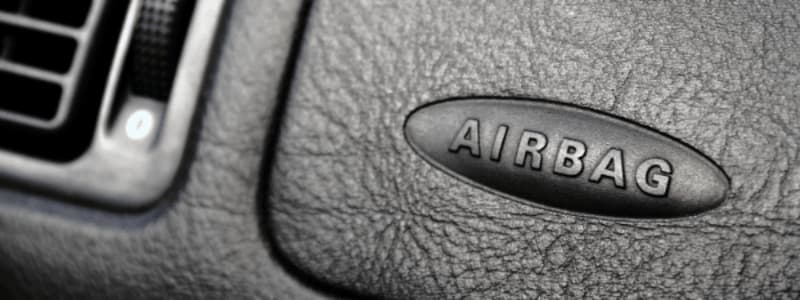 Airbag sign on a car's dashboard