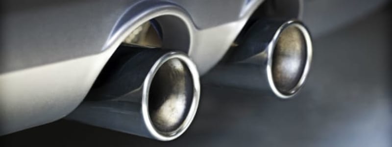 Here's how a split exhaust on a car is fixed
